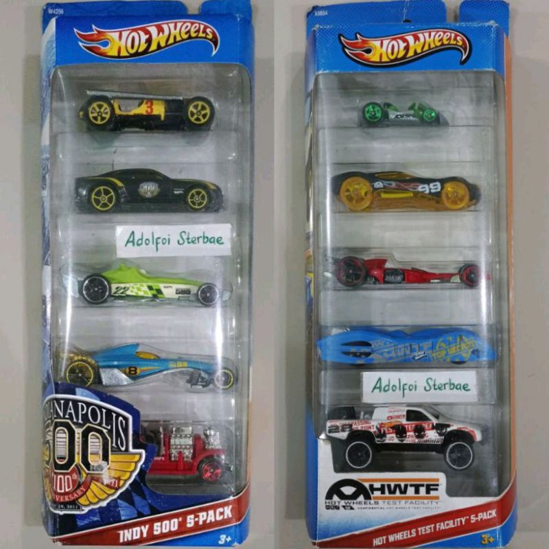 hotwheels hot wheels isi 5 indy 500 5 pack old #3 old number 5.5 f-racer greased lightnin chevy cama