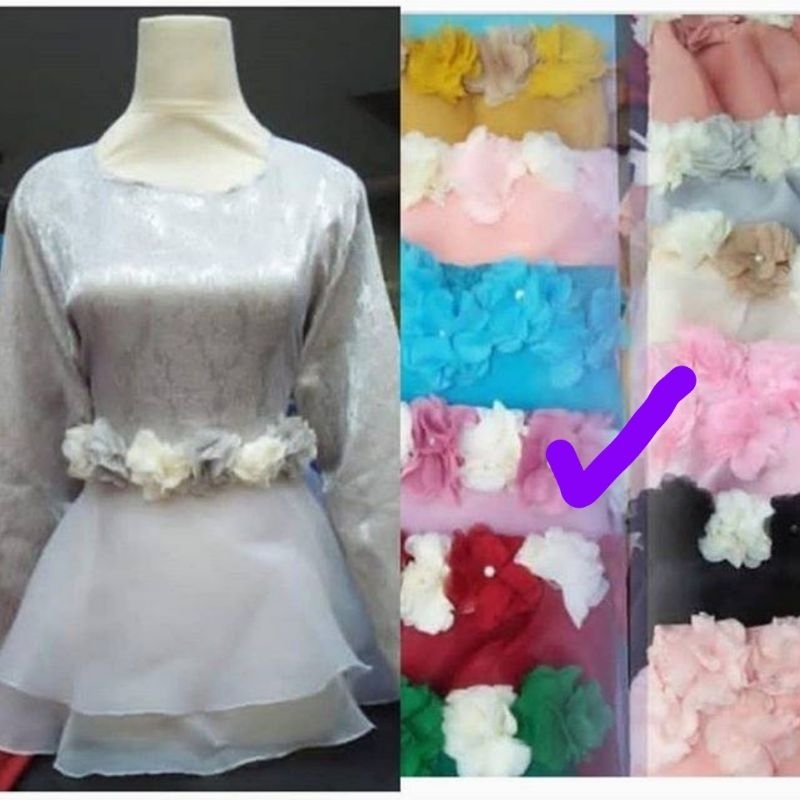 Atasan Organza Peplum with Jacquard Prelove