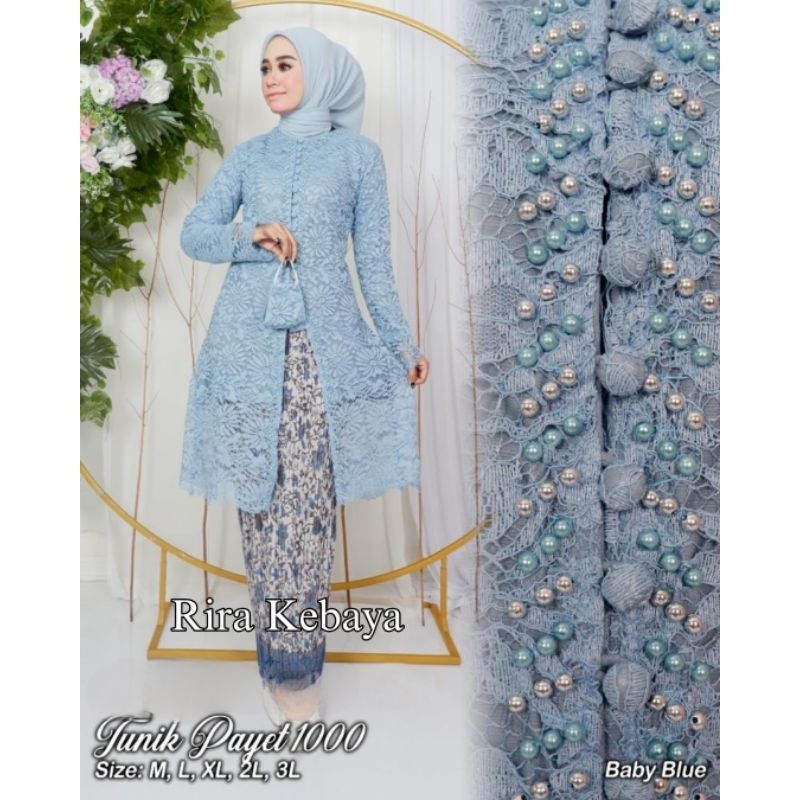 Stelan Kebaya Tunik Brukat Payet Kebaya Nikahan Kebaya Modern Kebaya One Set Kebaya Wisuda Kebaya Buat Seragaman Pesta