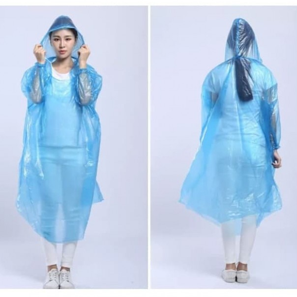 Jas Hujan / Jaket Hujan Plastik Sekali Pakai / Disposable Raincoat