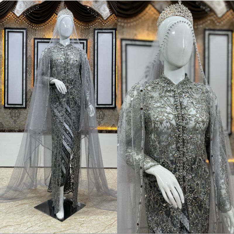 TERBARU// KEBAYA AKAD TUNIK FULL PAYET MEWAH//KEBAYA SEMATA KAKI FULL PAYET MODERN