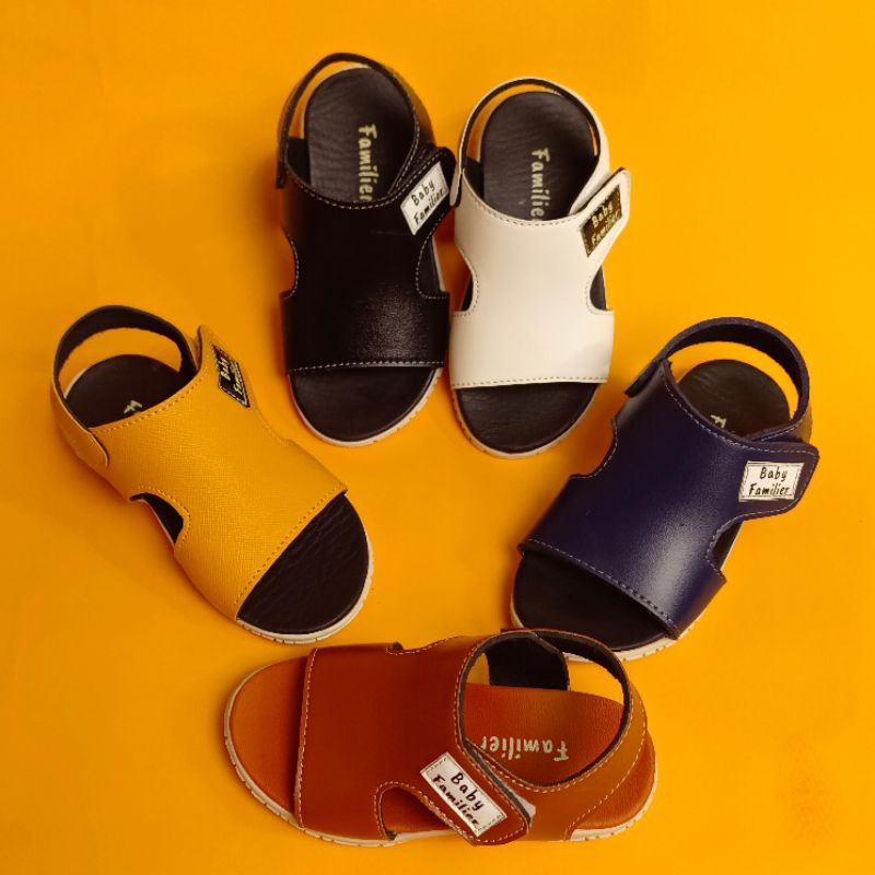 Sandal Let Anak 23-30 Model Kokop Sol Karet Warna Navy (Charlos 01)