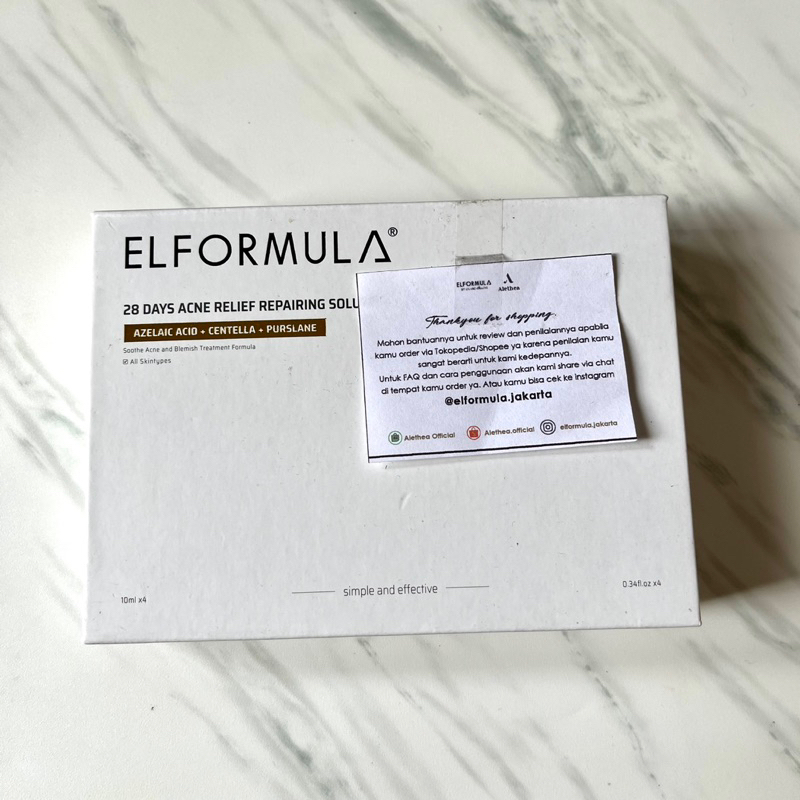 Elformula Acne Relief Serum Preloved
