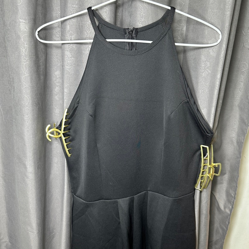 [PRELOVED] Korean Dress Black Scuba Cocok Untuk Dinner