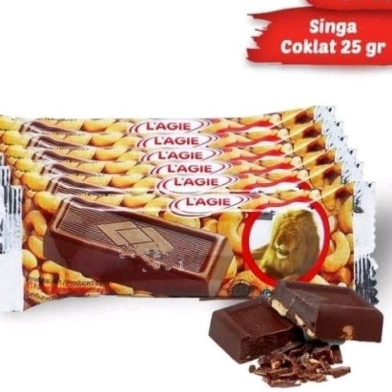 

L'agie LAGIE Coklat Compound Seri Singa choco kacang mete 25gr x 6PCS