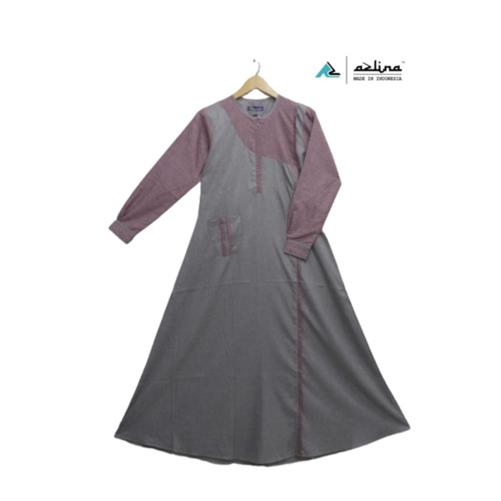 Baju Gamis Wanita Terbaru Bahan Katun Madinah Long Dress Simple Fashion Muslimin Terbaru