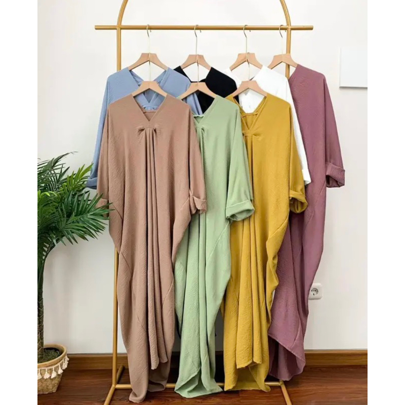 lok KAFTAN POLOS PREMIUM CRINKLE / KAFTAN LEBARAN / KAFTAN PREMIUM