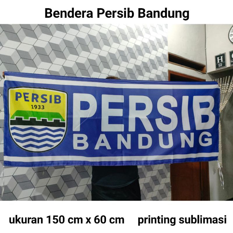 Bendera Persib Bandung panjang flag persib termurah