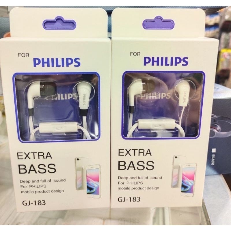 Headset PHILIPS GJ-183 EXTRA BASS Handsfree PHILIPS GJ183 EXTRABASS Earphone PHILIPS GJ-183 EXTRA BASS