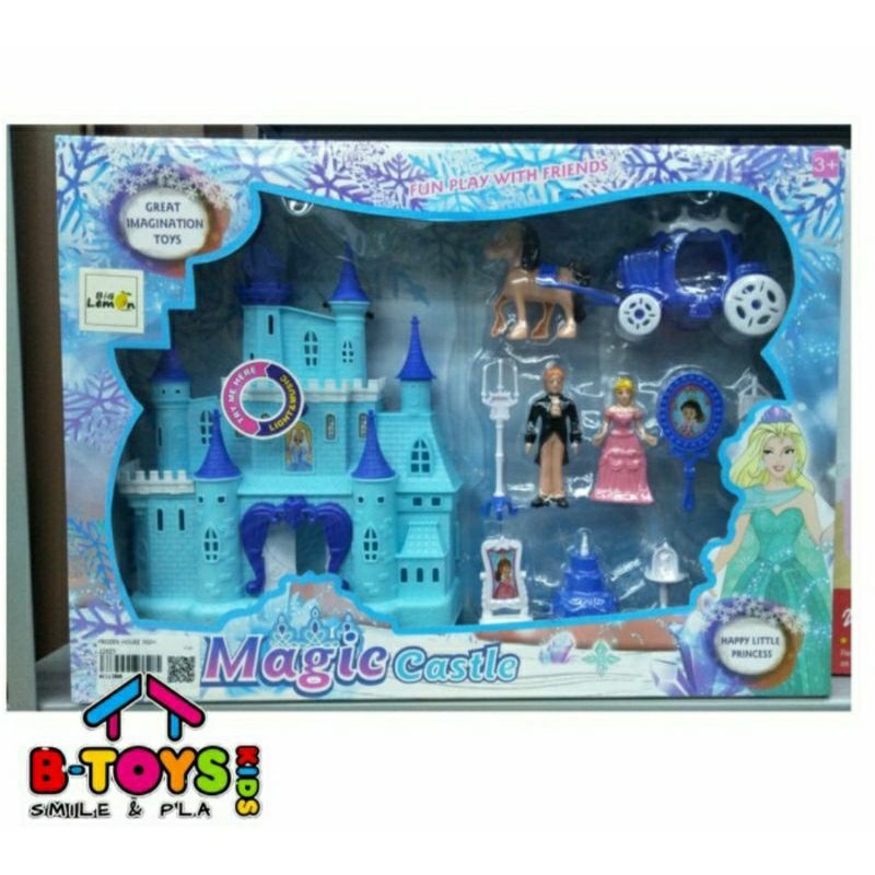Mainan Istana frozen Magic Castle Mainan Rumah Boneka Frozen