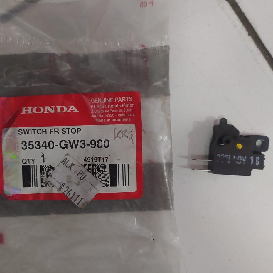 SWITCH REM DEPAN SUPRA X 125 / REVO 110 / BEAT (ORI AHM) 35340-GW3-980