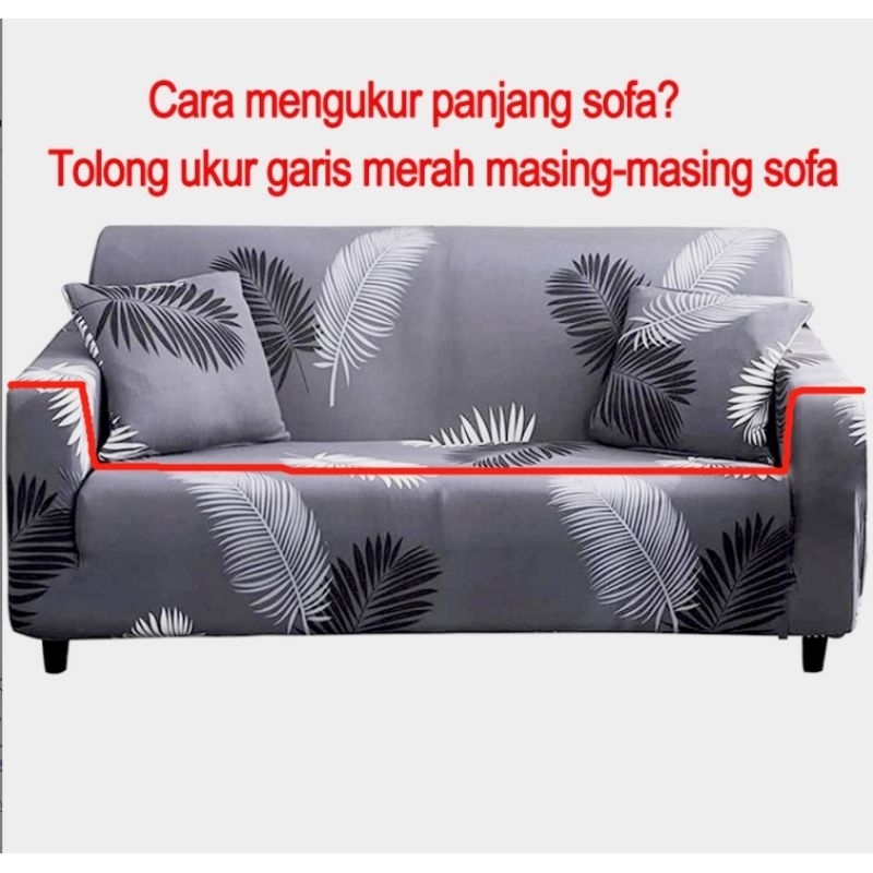 Cover Sofa Sultan Elastis  Sprei Seprei Penutup Sarung Sofabed 1/2/3/4 dudukan Seater Sofa Cover Elastic Sarung bantal sofa Cushion Protector Cover motif warna polos anti kotor debu