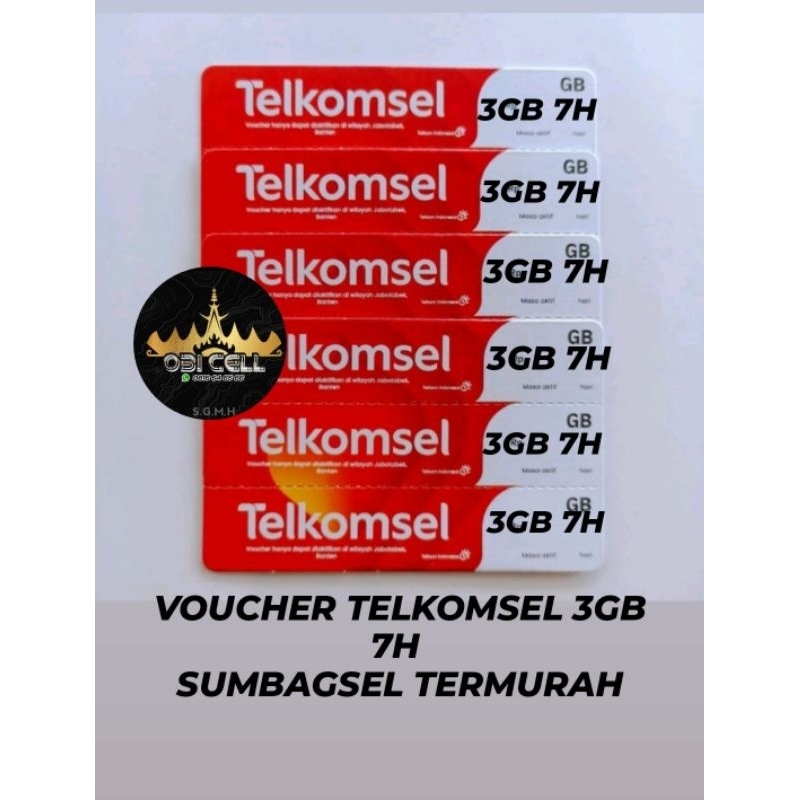 VOUCHER TELKOMSEL 3GB 7H SUMBAGSEL