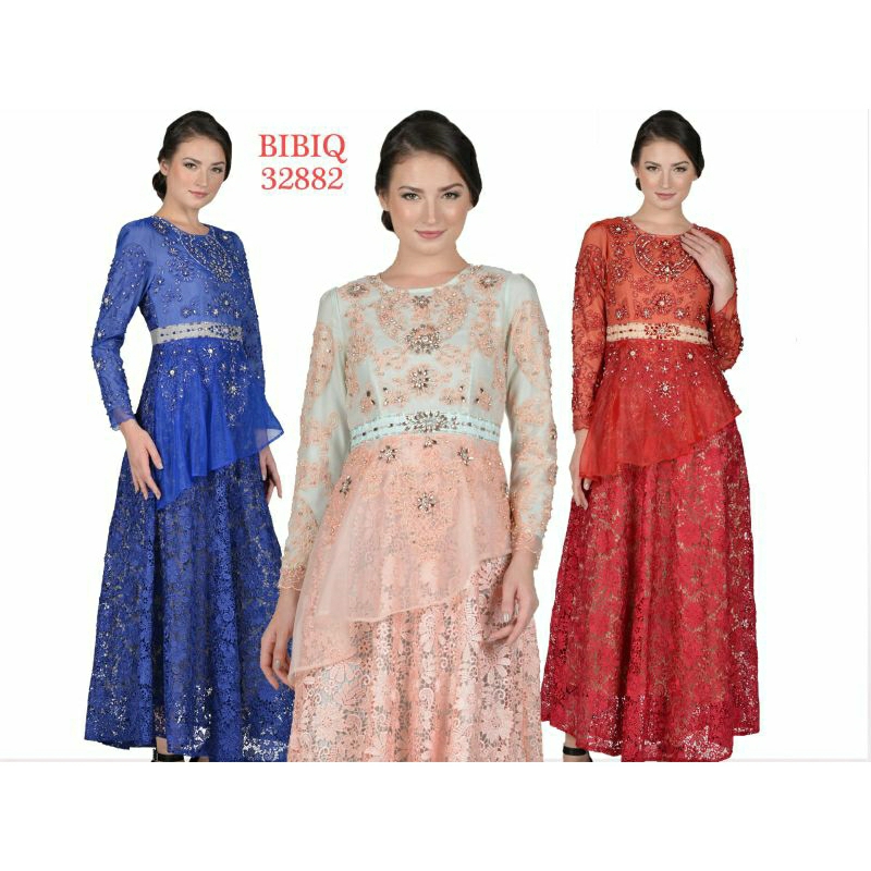bibiq gamis brokat organza 32882