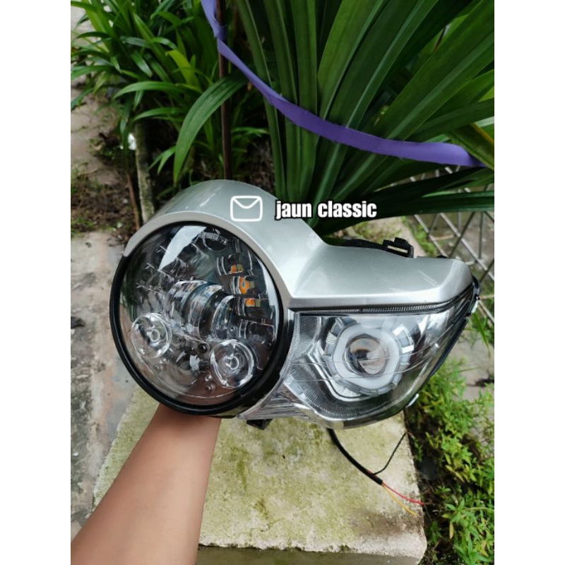 reflejtor reflektor lampu depan pece set daymaker proji / reflejtor pece tiger revo tirev set daymak