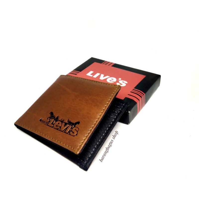 Dompet pria murah Levis bahan kulit sintetis