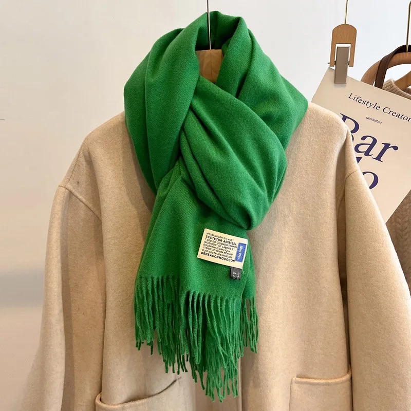 Syal Musim Dingin dengan Tassle Winter Long Scarf