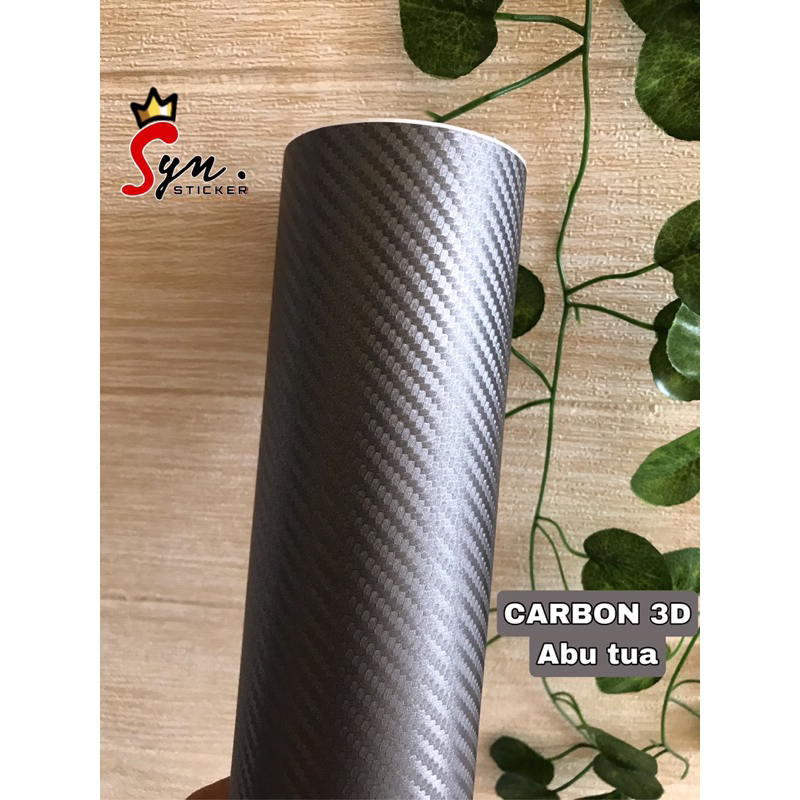 sticker skotlet carbon abu tua 3D tekstur kasar profix premium color vinyl (P 50cm x L 45cm)