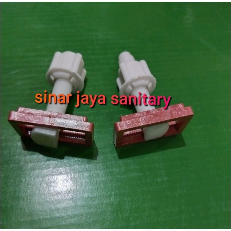 Baut soft closet duduk / Baut soft kloset merah 4cm x 2,5cm/ Baut kloset duduk soft closet