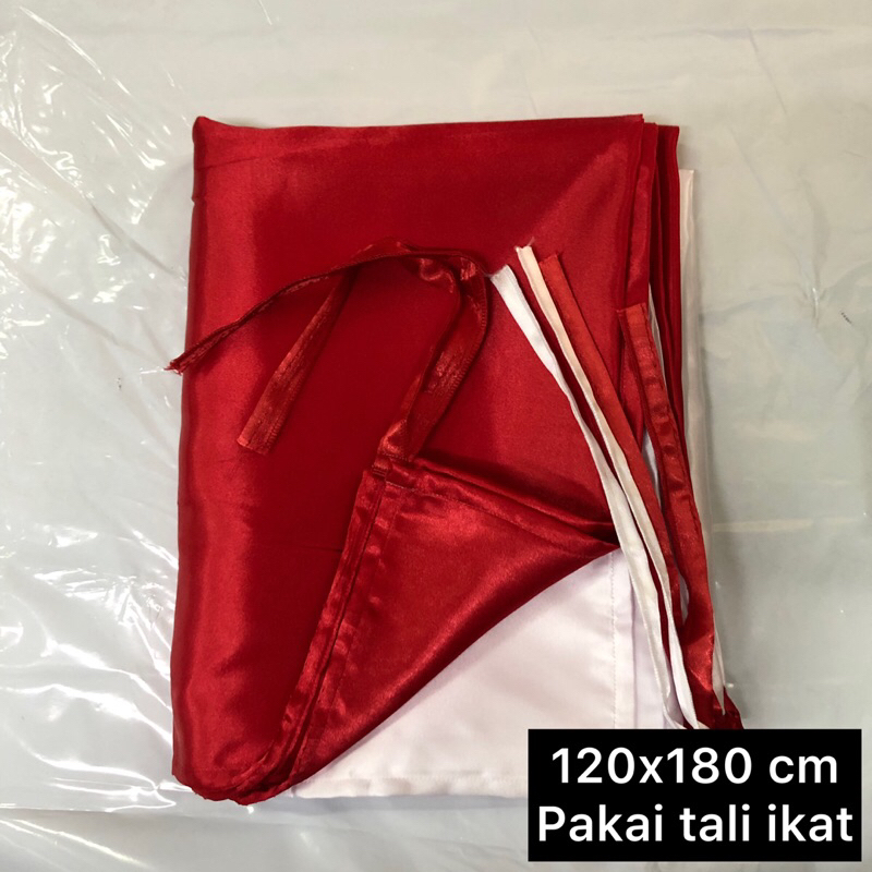 Bendera merah putih 120x180 cm pakai tali ikat