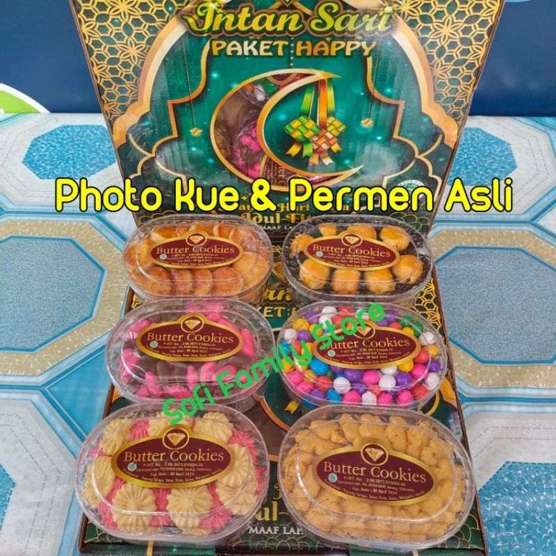 

Paket Kue Kering Lebaran Intan Sari Paket Happy 4 Toples Kue dan 2 Toples Coklat Parcel Ramadhan
