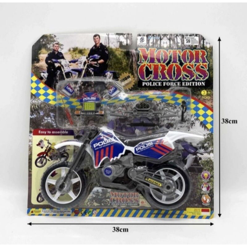 Mainan Anak Motor Cross Rakit Besar / Miniatur Motor Trail Anak Laki Laki