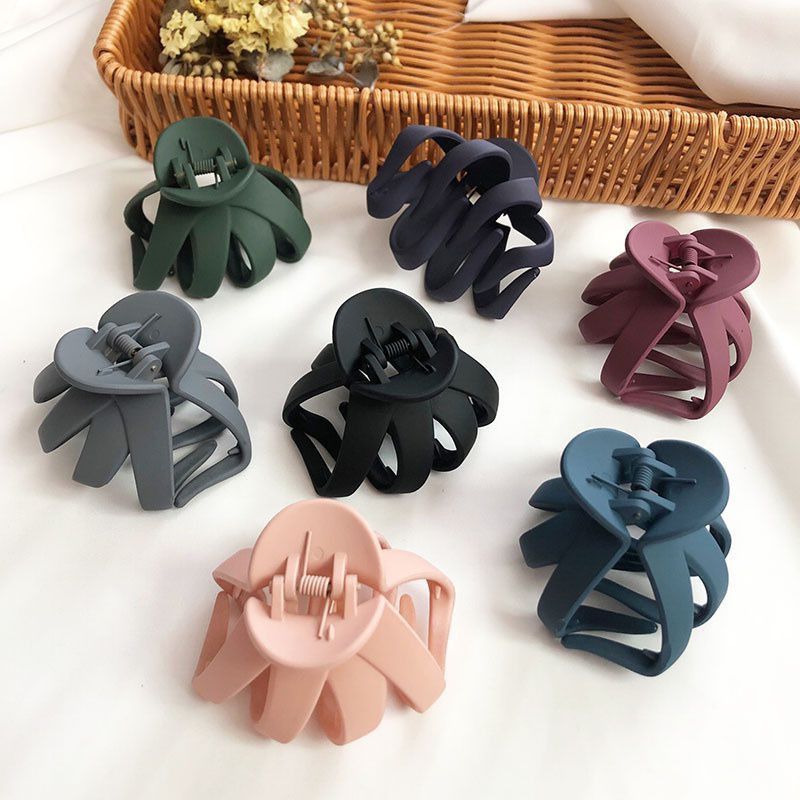 Jedai Jepitan Rambut Hair Clips Jepit Rambut Matte Cakar 4 Jepit Ponytail Hair Claw Clips