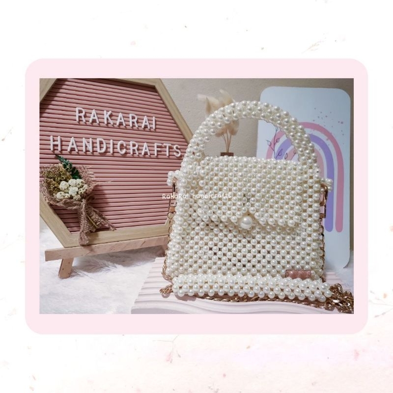 Tas Manik Mutiara / Pearl Bead Bag / Pearl Bag / Tas Mutiara 3in1
