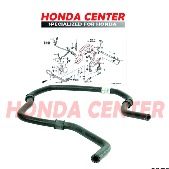 selang slang hose oil cooler return balik power stering steering honda stream 2002 2003 2004 2005 2006 1700cc 53735-S7A-W01