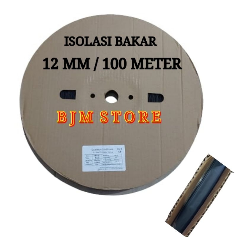 Isolasi Bakar 12 MM - Selongsong Bakar - Heatshrink 12MM (1 Roll / 100 Meter)