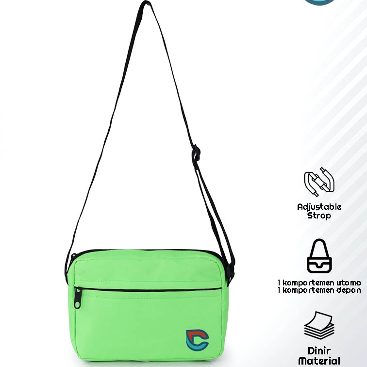 Tas Selempang Kotak Kecil Cross Body Tali Pendek Original Distro Pria DNR_179
