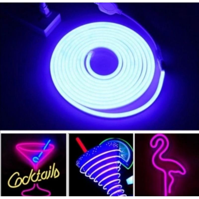 Lampu Neon Flex 25M + socket waterproof / selang flexible led elastis paket lengkap 25 Meter udah siap pakai tinggal colok