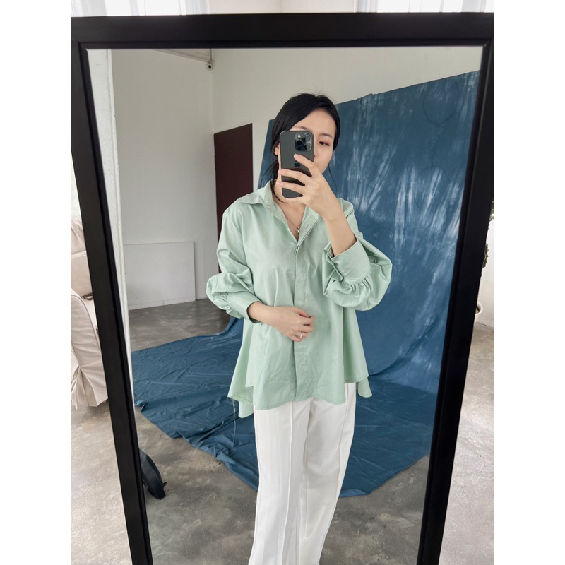 Selim Label Sasha Shirt Korean Shirt Oversized Basic Shirt