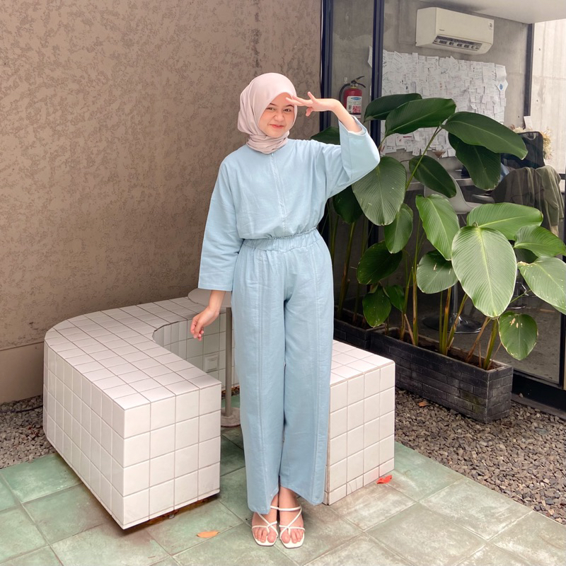 Zhara Set One Set Linen Multiways Look Byvitafa.id