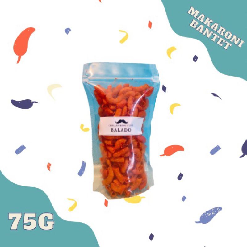 

makaroni bantet makaroni renyah makaroni garing isi 75g Rasa BALADO Cemilan murah