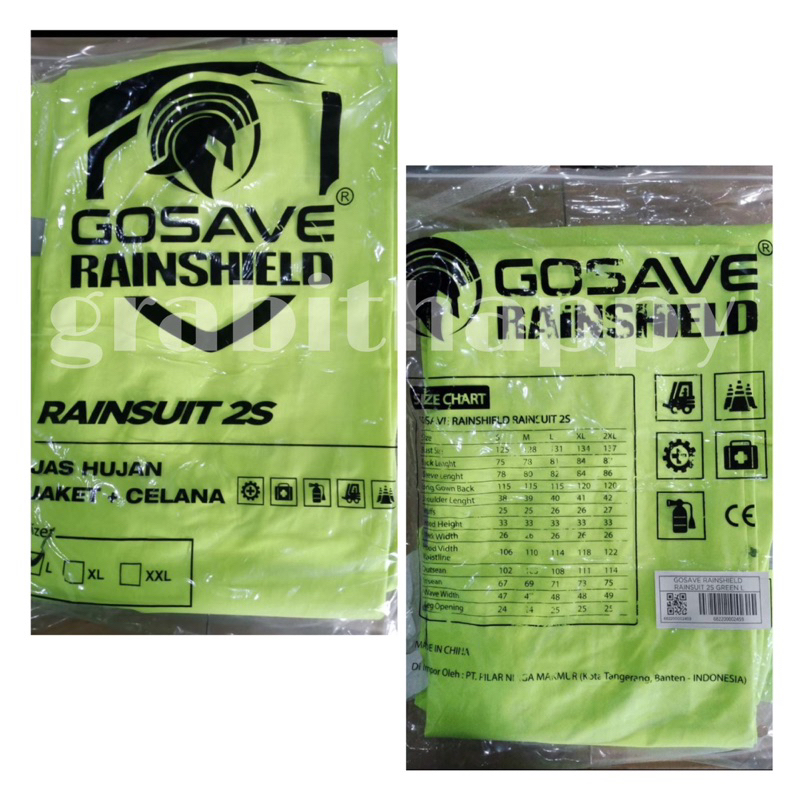 GOSAVE RAINSHIELD / JAS UJAN GOSAVE RAINSUIT JAKET DAN CELANA