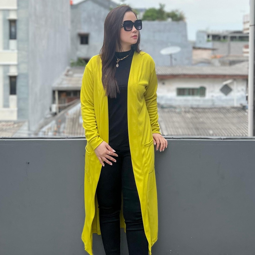 GR833 CARDIGAN KNIT/RAJUT DROPNEDLE SALUR PREMIUM