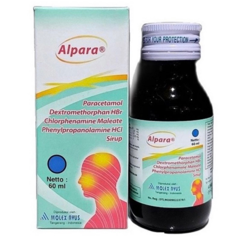 Alpara sirup 60 ml ( obat batuk flu panas demam )