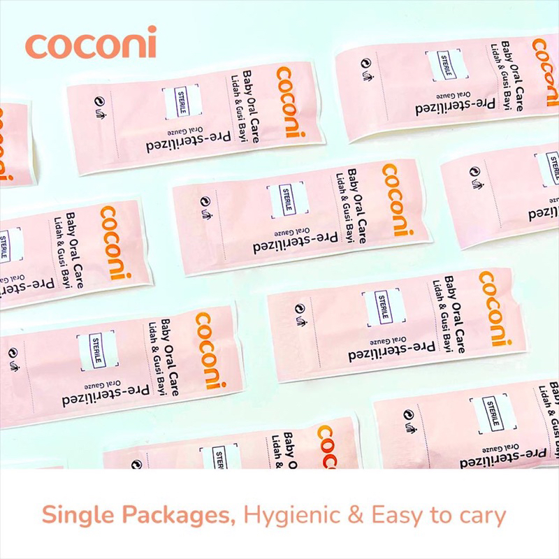 Coconi Baby Oral Cleaner Gauze Stick | Kasa Pembersih Lidah Bayi Kain Kasa Steril