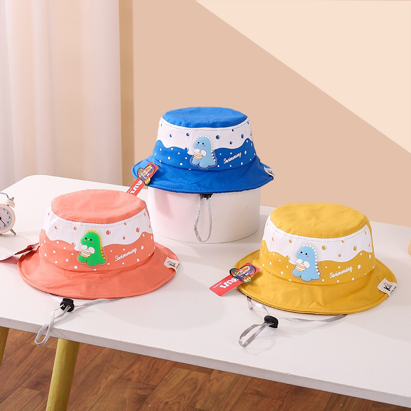 Topi Bucket Anak Impor Model Dino Bubbles 4-7th