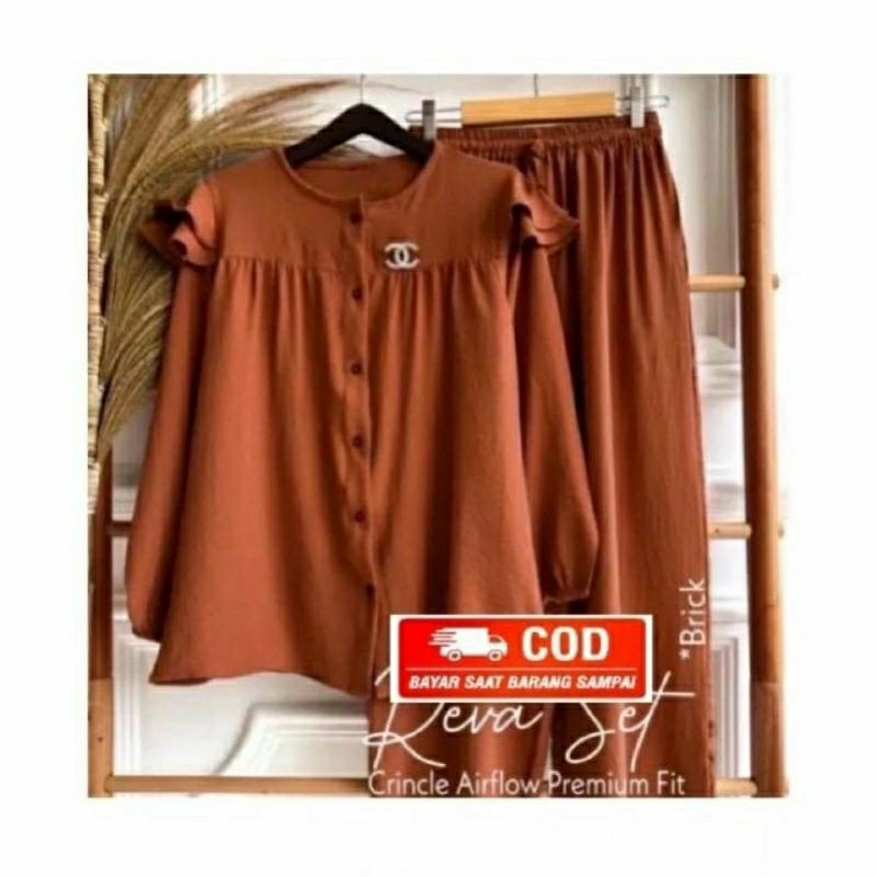 Setelan Gamis Baju Satu Set Tunik Celana Drees Kondangan Ibu2 Formal Rumahan Remaja Wanita Muslim