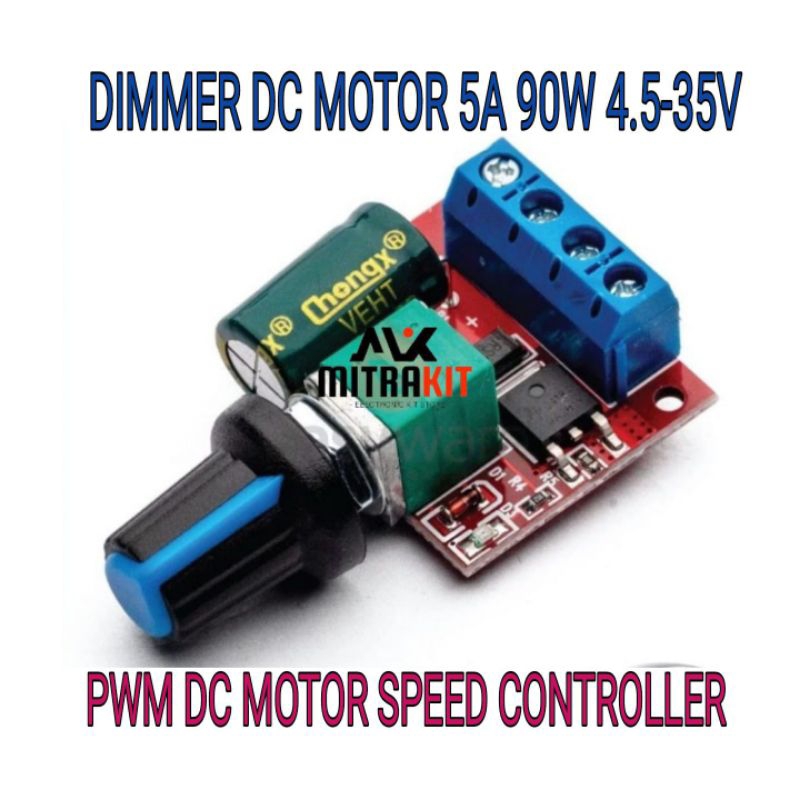 Dimmer DC Motor 5A 90W 4.5~35V PWM DC motor LED Dimmer DC