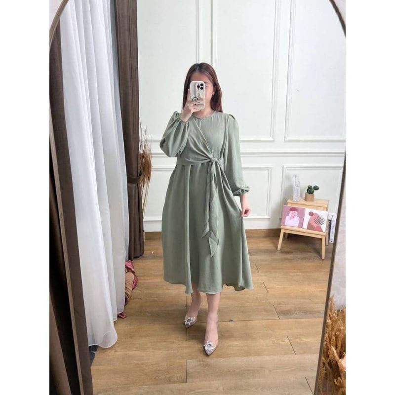 RISA MIDI/Dress remaja terbaru terlaris 2022/dress wanita kekinian