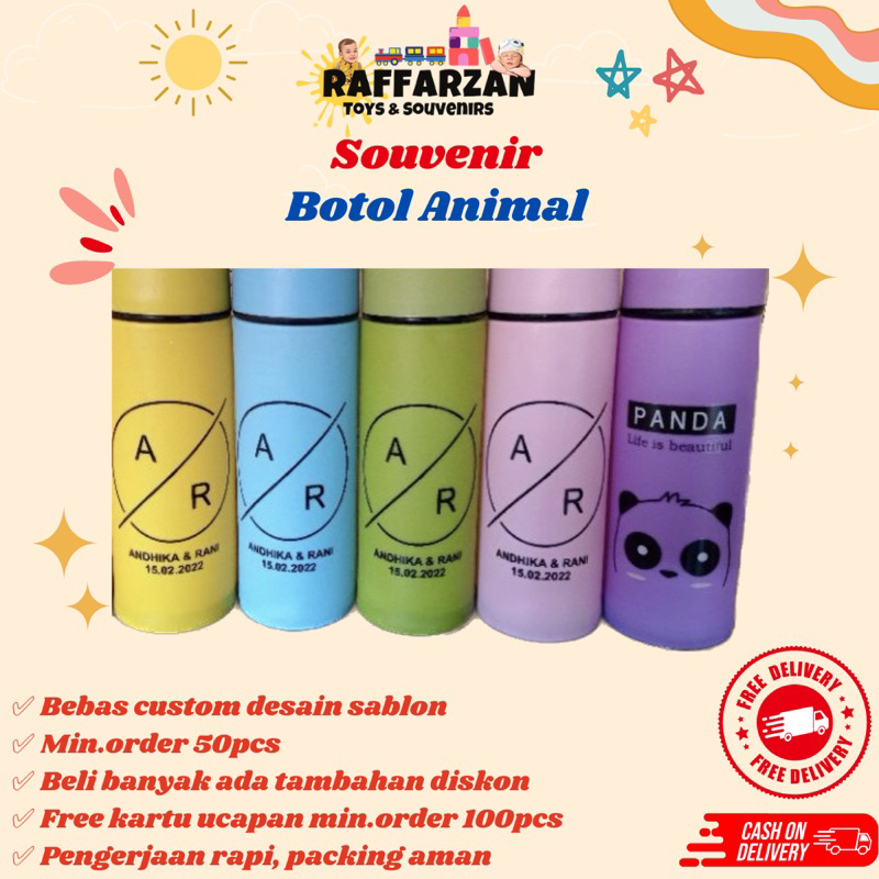 Souvenir Pernikahan Botol Animal Custom Sablon Tumblr Botol Minum Souvenir Ulang Tahun Souvenir Lahi