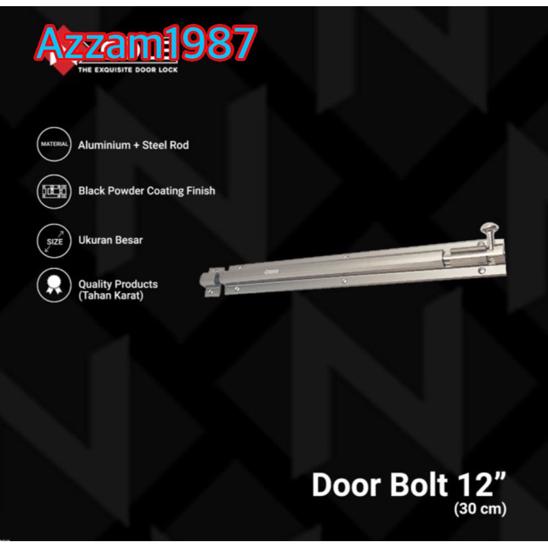 GRENDEL PINTU KUPU KUPU 12 INC/ 30 CM DOOR BOLT 30 CM Selot pintu 6 inc stanlis,grendel stanlis 6 inc,kunci pintu