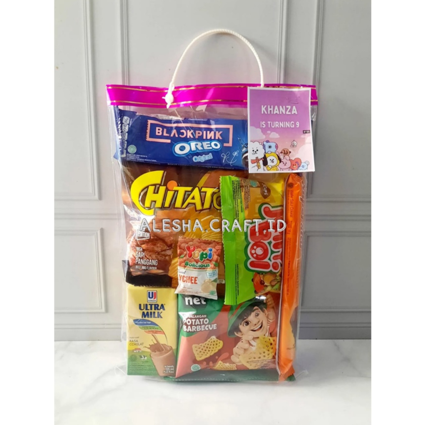 SNACK ULANG TAHUN ANAK MURAH/BINGKISAN ULANG TAHUN ANAK/PAKET ULTAH PREMIUM SNACK ANAK FREE KARTU/SOUVENIR SNACK ANAK MURAH