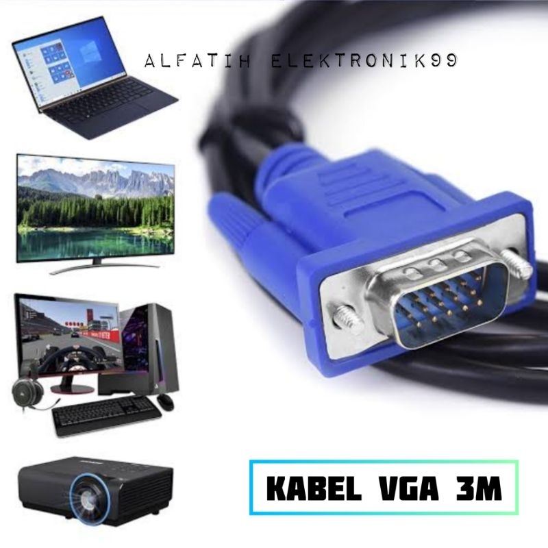 Kabel vga ~ Kabel vga to vga ~ kabel vga original ~ vga to vga ~ kabel vga male to male 3 meter