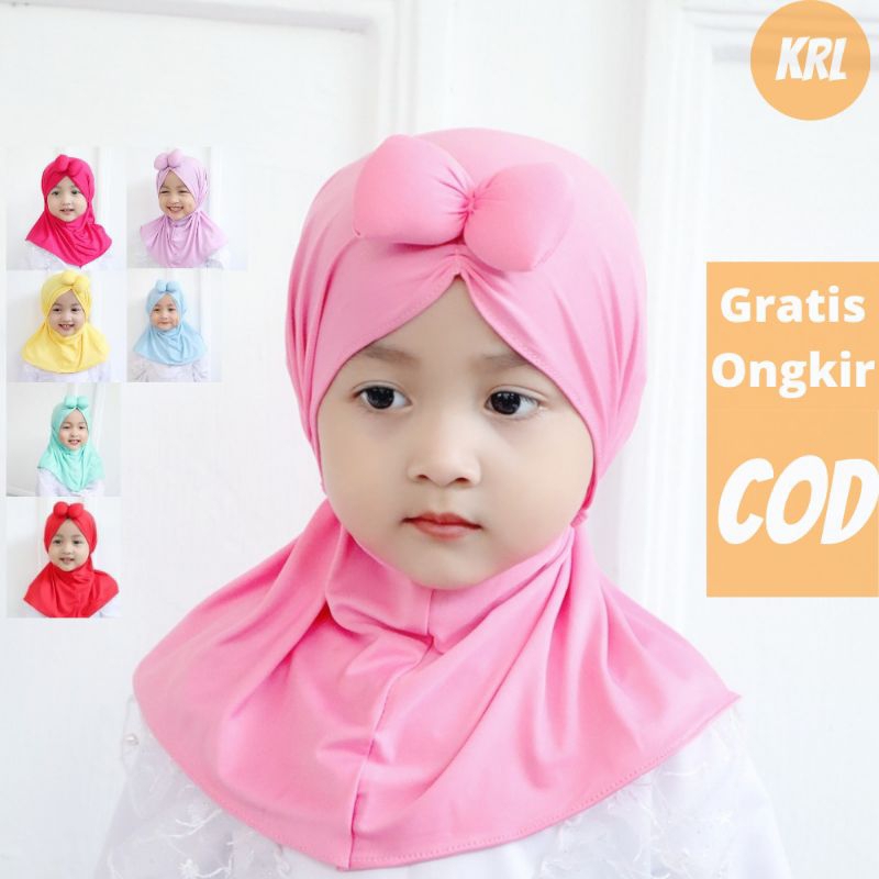 HIJAB BAYI MINIE POLOS / HIJAB BAYI LUCU / HIJAB BAYI MURAH / HIJAB ANAK / KERUDUNG ANAK