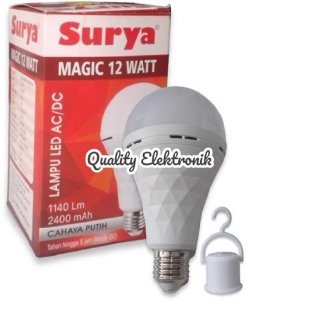 LAMPU LED EMERGENCY AC DC 9watt 12watt 18watt SURYA MAGIC BISA NYALA SAAT LAMPU MATI