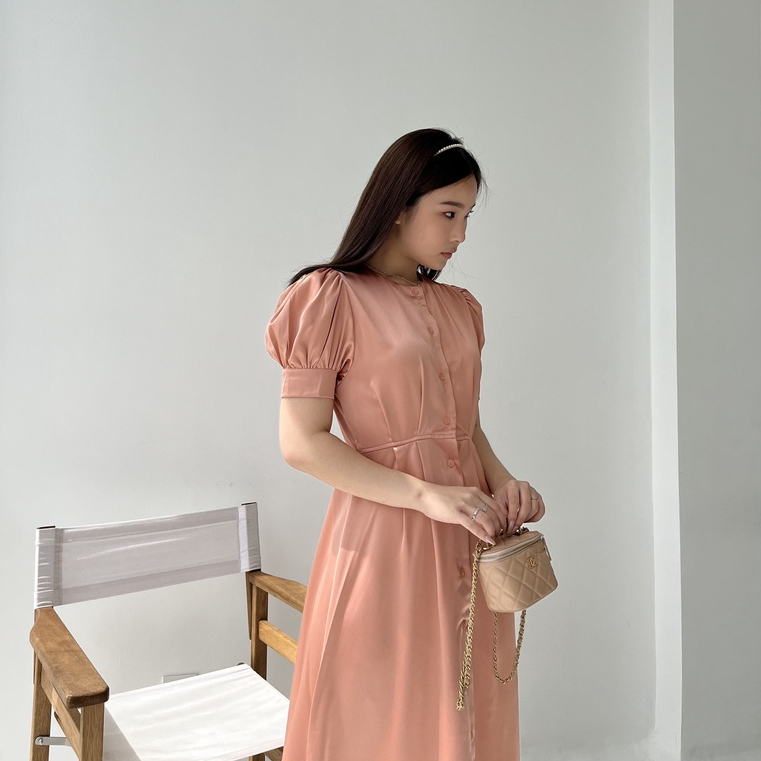 Madison Satin Dress / Dress Pesta / Casual Korean Dress